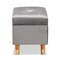 Baxton Studio Elias Modern and Contemporary Grey Velvet Fabric and Oak Brown Finished Wood Storage Ottoman 178-11318-Zoro - alternate 9